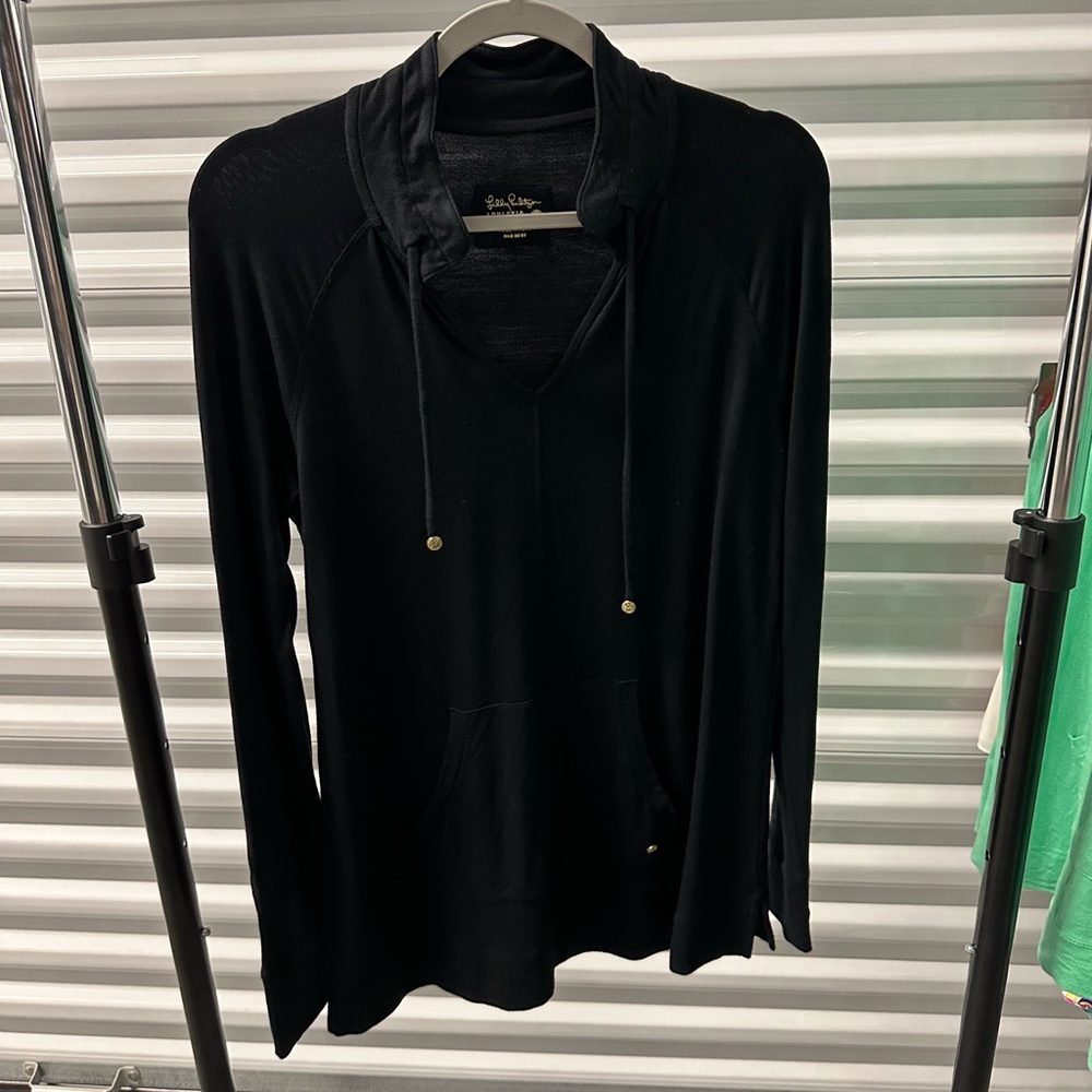 Lilly Pulitzer Cassi Popover Sweater - black